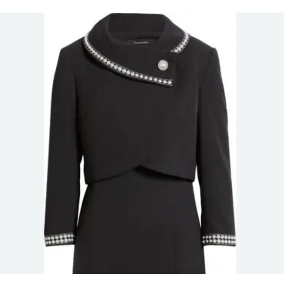 Tahari ASL beaded cropped jacket size 14 - Picture 1 of 5